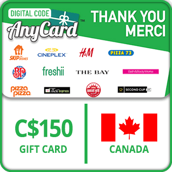 AnyCard Thank You-Merci Gift Card $150 Canada product image