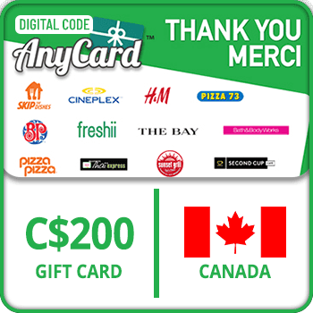 AnyCard Thank You-Merci Gift Card $200 Canada product image