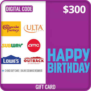 Happy Birthday Gift Card $300 Global product image