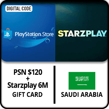 PSN Wallet $120 + Starzplay 6M Gift Card KSA product image