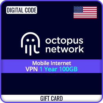 Octopus Networks Mobile Internet VPN 1 Year 100 GB Gift Card Global product image