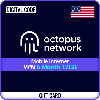 Octopus Networks Mobile Internet VPN 6 Months 12 GB Gift Card Global product image