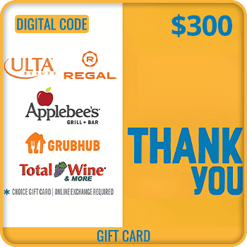 THANK YOU Swap Gift Card $300 Global product image