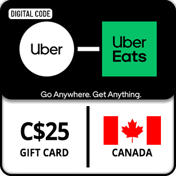 Uber Rides & Eats Gift Card 25 CAD CANADA product image