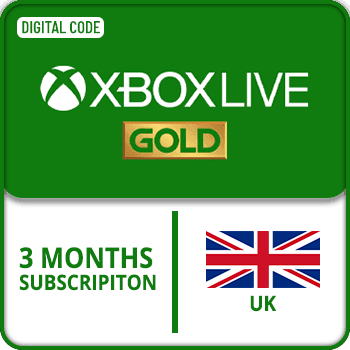 Xbox Live Gold Gift Card 3M Subscription UK product image