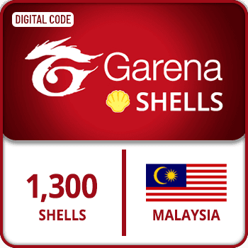 Garena Shells Gift Card 1300 Shells MALAYSIA product image