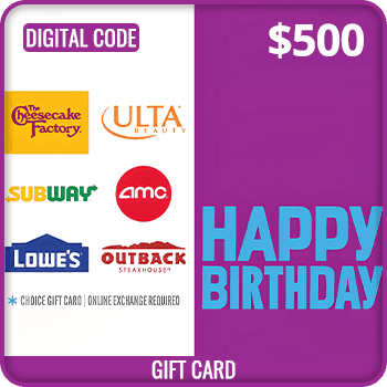 Happy Birthday Gift Card $500 Global product image