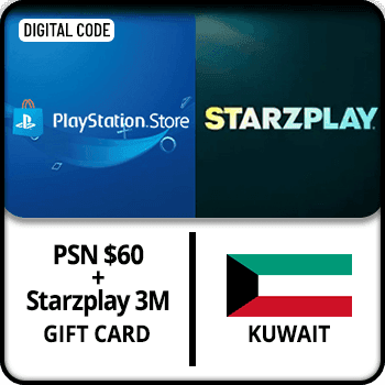 PSN Wallet $60 + Starzplay 3M Gift Card Kuwait product image