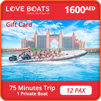 Love Boats Trip Gift Card 75 Minutes Private Boat 1600 AED UAE product image