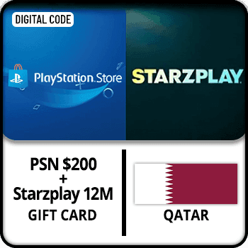 PSN Wallet $200 + Starzplay 12M Gift Card Qatar product image
