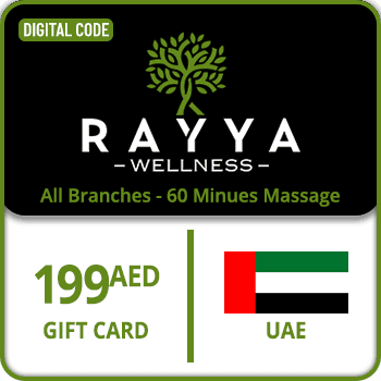 Rayya Wellness Gift Card All Branches - 60 Minutes Massage (Except Retreat Palm) 199 AED UAE product image