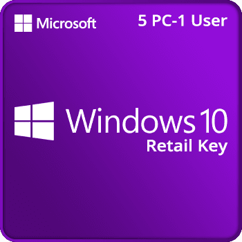 Windows 10 Retail Key 5PC 1User (Instant Delivery) Gift Card GLOBAL product image