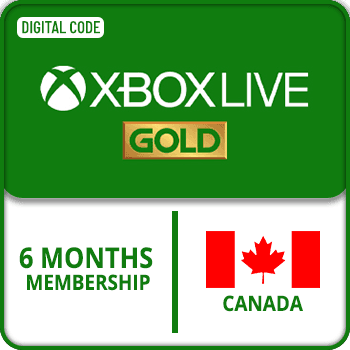 Xbox Live Gold Gift Card 6M Membership Canada product image